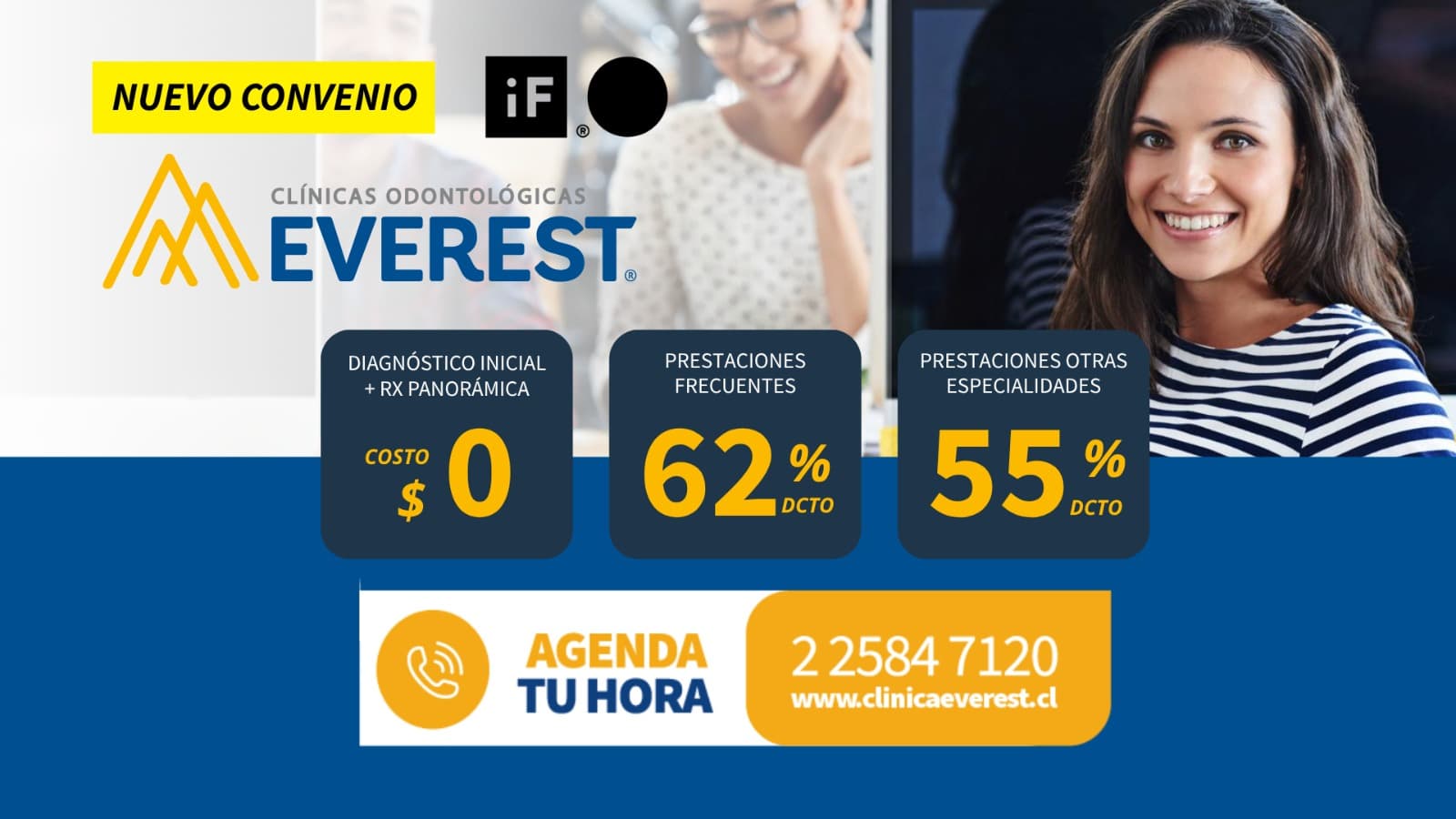 Diagnóstico inicial + Rx panorámica; Prestaciones Frecuentes; Prestaciones otras especialidades